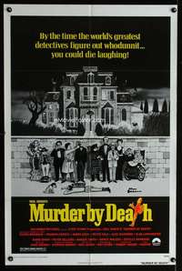m424 MURDER BY DEATH one-sheet movie poster '76 Charles Addams artwork!