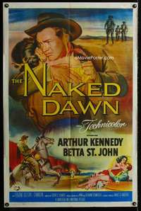 m438 NAKED DAWN one-sheet movie poster '55 Edgar Ulmer, Arthur Kennedy