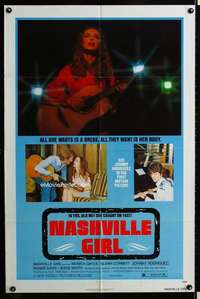 m445 NASHVILLE GIRL one-sheet movie poster '76 16 but she caught on fast!