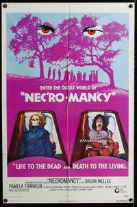 m451 NECROMANCY one-sheet movie poster '72 Orson Welles, occult world!