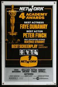 m454 NETWORK Academy Awards one-sheet movie poster '76 Paddy Cheyefsky