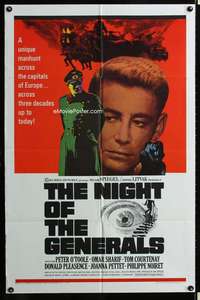 m471 NIGHT OF THE GENERALS style A one-sheet movie poster '67 Peter O'Toole