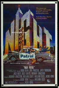 m475 NIGHT PATROL one-sheet movie poster '84 weirdo & pervert police!