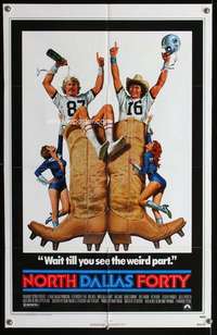 m480 NORTH DALLAS FORTY one-sheet movie poster '79 Nick Nolte, football!