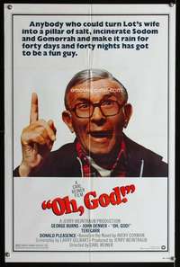 m484 OH GOD one-sheet movie poster '77 great George Burns image!