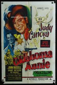 m486 OKLAHOMA ANNIE one-sheet movie poster '51 queen cowgirl Judy Canova!