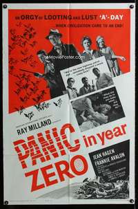 m500 PANIC IN YEAR ZERO style A one-sheet movie poster '62 Ray Milland