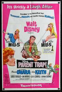 m505 PARENT TRAP one-sheet movie poster '61 Hayley Mills, Maureen O'Hara