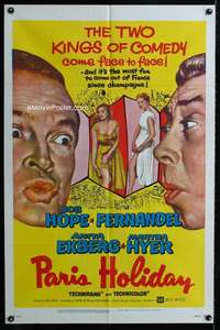 m506 PARIS HOLIDAY one-sheet movie poster '58 Bob Hope, Anita Ekberg