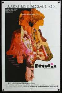 m517 PETULIA one-sheet movie poster '68 Julie Christie, George C. Scott