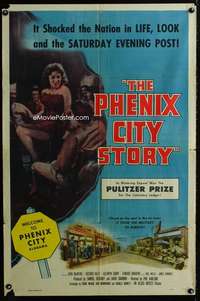m519 PHENIX CITY STORY one-sheet movie poster '55 classic film noir!