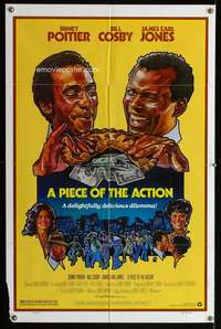 m523 PIECE OF THE ACTION one-sheet movie poster '77 Sidney Poitier, Cosby