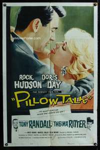 m524 PILLOW TALK one-sheet movie poster '59 Rock Hudson & Doris Day!