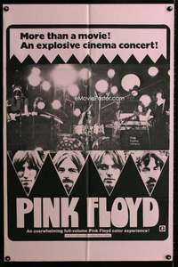 m525 PINK FLOYD one-sheet movie poster '72 rock & roll in Pompeii!