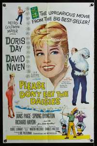 m535 PLEASE DON'T EAT THE DAISIES one-sheet movie poster '60 Doris Day