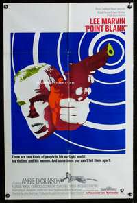m539 POINT BLANK one-sheet movie poster '67 Lee Marvin, Angie Dickinson