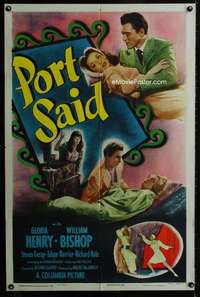 m545 PORT SAID one-sheet movie poster '48 Gloria Henry, William Bishop