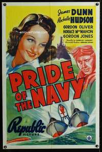 m553 PRIDE OF THE NAVY one-sheet movie poster '39 Dunn, Rochelle Hudson