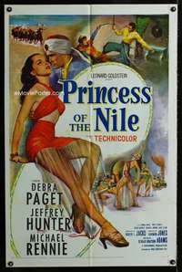 m556 PRINCESS OF THE NILE one-sheet movie poster '54 sexy Debra Paget!