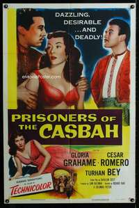 m559 PRISONERS OF THE CASBAH one-sheet movie poster '53 sexy Gloria Grahame