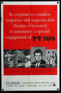 m564 PT 109 style A one-sheet movie poster R63 Cliff Robertson as JFK!
