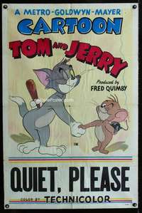 m576 TOM & JERRY stock 1sh '53 MGM Tom & Jerry cartoon, Quiet Please!