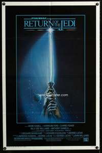 m593 RETURN OF THE JEDI one-sheet movie poster '83 George Lucas classic!