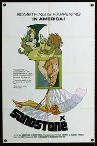 m606 SANDSTONE one-sheet movie poster '77 cool sexy Robert Tanenbaum art!