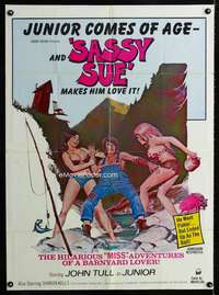 m608 SASSY SUE one-sheet movie poster '72 Junior comes of age with Sue!