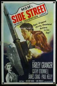 m617 SIDE STREET one-sheet movie poster '50 Farley Granger, O'Donnell