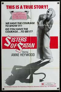 m619 SISTERS OF SATAN one-sheet movie poster '73 Anne Heywood, Italian!