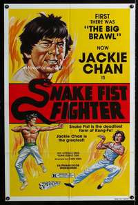 m624 SNAKE FIST FIGHTER one-sheet movie poster '81 Jackie Chan, kung fu!
