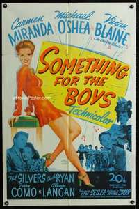 m631 SOMETHING FOR THE BOYS one-sheet movie poster '44 Earl Moran artwork!