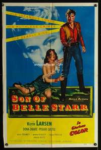 m636 SON OF BELLE STARR one-sheet movie poster '53 super sexy Dona Drake!