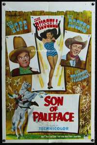m637 SON OF PALEFACE one-sheet movie poster '52 Roy Rogers, Hope, Russell