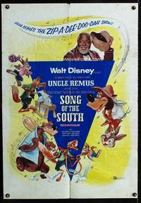 m641 SONG OF THE SOUTH one-sheet movie poster R56 Walt Disney, Uncle Remus