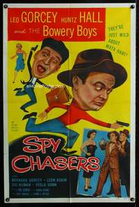 m651 SPY CHASERS one-sheet movie poster '55 Bowery Boys, Leo Gorcey