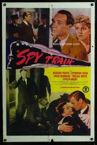 m652 SPY TRAIN one-sheet movie poster '43 Richard Travis, World War II!