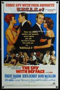 m653 SPY WITH MY FACE one-sheet movie poster '66 Vaughn, Man from UNCLE!