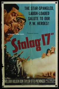 m654 STALAG 17 one-sheet movie poster '53 William Holden, Billy Wilder