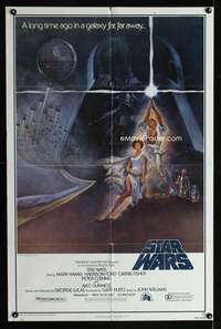 m658 STAR WARS 1sh movie poster '77 George Lucas, Tom Jung artwork!