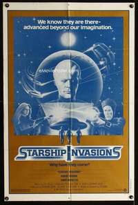 m661 STARSHIP INVASIONS one-sheet movie poster '77 Robert Vaughn, Chris Lee