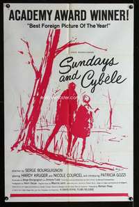 m670 SUNDAYS & CYBELE one-sheet movie poster '62 Academy Award Winner!