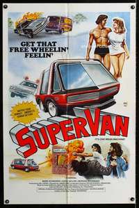 m673 SUPERVAN one-sheet movie poster '73 get that free wheelin feelin!