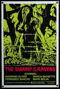 m675 SWAMP OF THE RAVENS one-sheet movie poster '74 Manuel Cano, Spanish!