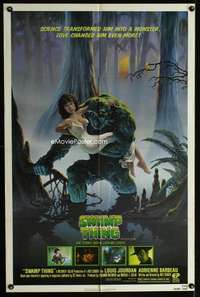 m676 SWAMP THING one-sheet movie poster '82 Wes Craven, cool Hescox art!