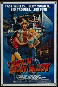 m696 TRUCKIN' BUDDY McCOY one-sheet movie poster '84 fast wheels & women!
