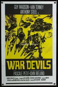 m705 WAR DEVILS 1sh R70s I Diavoli Della Guerra, Guy Madison, Venantino Venantini, WWII!