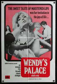 m708 WENDY'S PALACE one-sheet movie poster '70s sweet moistened lips!