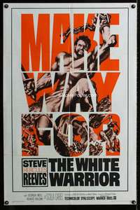 m713 WHITE WARRIOR one-sheet movie poster '61 Steve Hercules Reeves!